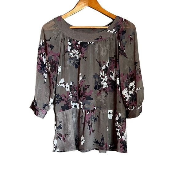 RW&CO. Tops - RW&CO. floral sheer blouse. Size small